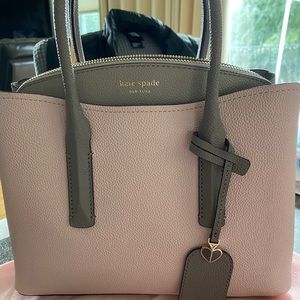 Kate Spade Blush Pink and Charcoal Satchel